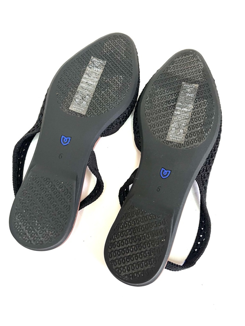 Rothy’s The Almond Slingback in Black - Sz 6 - Picture 9 of 10